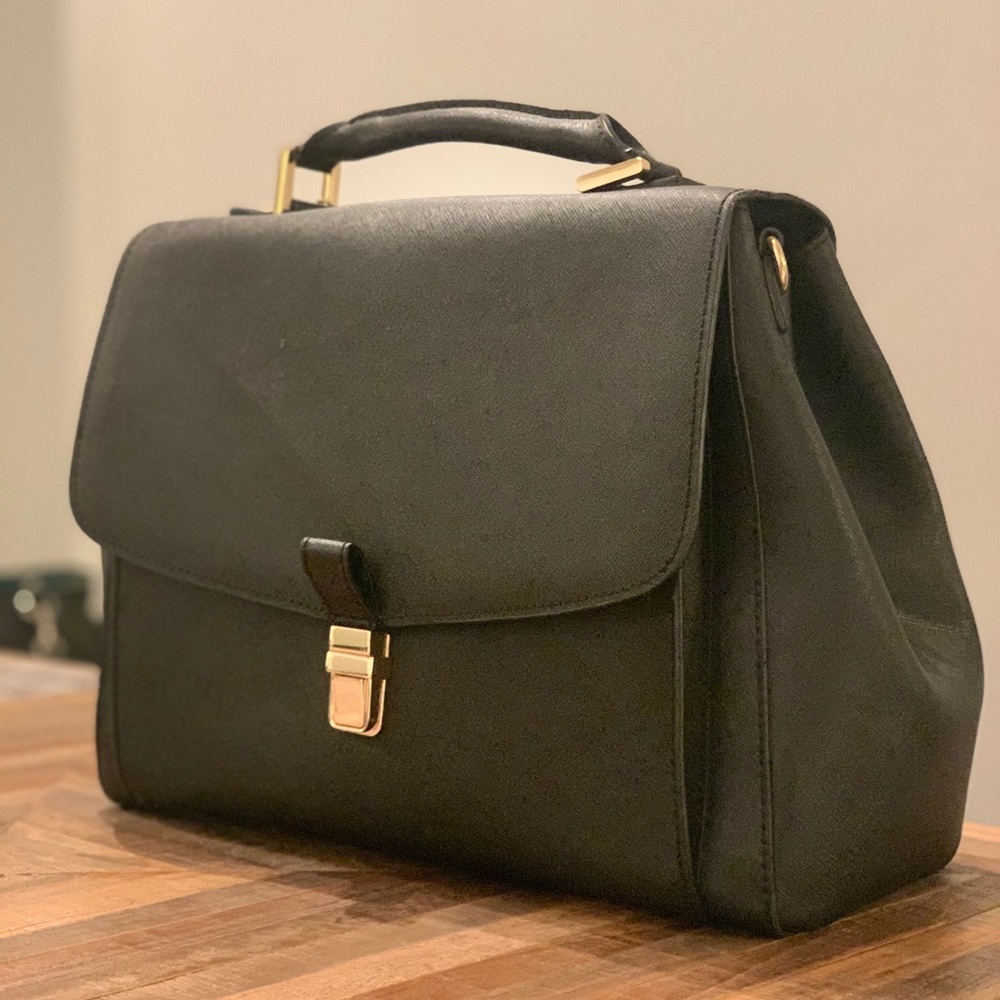 Daniel saffiano leather satchel handbag